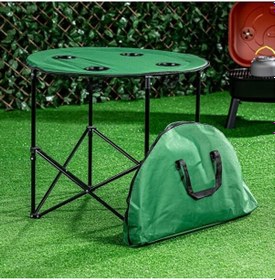 Resim Kamp Masası Bardaklıklı&Çantalı-Yeşil 