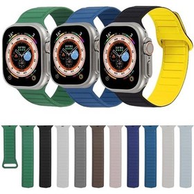 Resim Sones iOS UyumluWatch Ultra 2 49mm Döngü Manyetik Silikon Watch Kordon 
