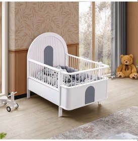 Resim Mdf Beşik, Venüs Büyüyen Beşik 90x130 - Venüs Karyola 90x190 Beyaz 