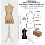 Resim Videolu Ürün-40 Beden Keten Kumaşlı Terzi Prova Mankeni 527201020 