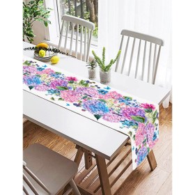 Resim Lila Renk Salkım Zambak Desenli Dijital Baskılı Özel Tasarım Süet Runner 