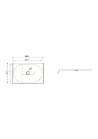 Resim Idealstandard Tonic 140X80X4.5Cmdikdörtgen Akrilik Duş Teknesi 