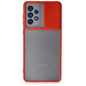 Resim artlab Art Galaxy A33 5G Kılıf Palm Buzlu Kamera Sürgülü Silikon - Kırmızı Lab 