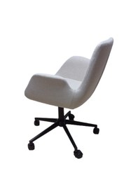 Resim Bilgisayar Sandalyesi Büro Koltuğu Döküm Süngerli Krem Keten Kuma 