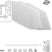 Resim FAF FİLTRE 10 Adet Xiaomi Smart Air Purifier 4lite Uyumlu Gümüş Iyonlu Elektrostatik Toz Tutucu Ön Filtre 