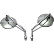 Resim Motosiklet Ayna Takımı Nikel Yuvarlak 10 Mm 