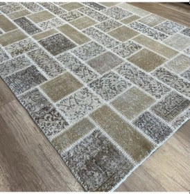 Resim Hoom Rugs Patchwork Krem El Dokuma Kilim KREM 