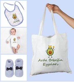 Resim Ejoya Bebeklere Özel Çantasında Kişiye Özel Zıbın Önük Ve Patik Bebek Hediye Seti 109758 