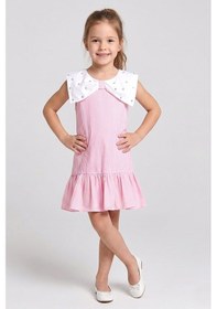 Resim Dmb Boys & Girls Kız Çocuk Yakası Taşlı Elbise Pembe 4-9 Yaş-2715 