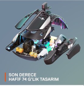 Resim SteelSeries Aerox 5 Kablosuz Ultra Hafif Oyuncu Mouse 