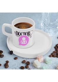 Resim Bk Gift Kişiye Özel Sunum Tabaklı Doktor Tasarımlı Kahve Fincanı-4, Sevgiliye Hediye, Arkadaşa Hediye, Doktorlara Hediye Kobitmeyen137789 Bk Gift 