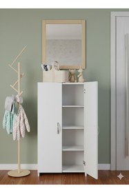 Resim Kzy Mobilya 110 Cm Oyuncak Dolabı Organizer Dolabı Beyaz 