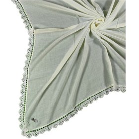 Resim Mim Eşarp Enba Pamuklu İğne Oyalı Namaz Ve Mevlüt Örtüsü 110x110 Cm Krem 