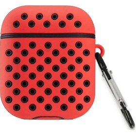 Resim Bezos Airpods 3 (3.nesil) Spor Delikli Kılıf - Kırmızı-Siyah 