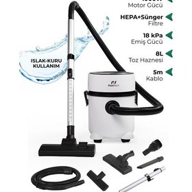 Resim Pirantech ES-07 1000 W Panda Toz Torbasız Islak Kuru Elektrikli Süpürge 
