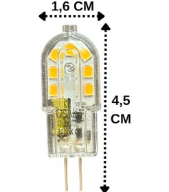 Resim 8 Adet Osaka 12volt 3w Sarı Işık 3000k G4 Duylu Led Kapsül Ampul 