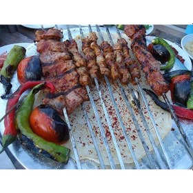 Resim Kare Çöp Şiş Ciğer Şiş Tavuk Şiş Kuşbaşı Et Şişi 10 Adet 70 Cm 5 N11.373 