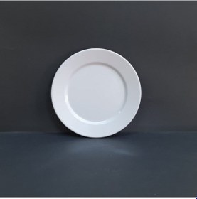 Resim 6 Adet Kırılmaz Melamin Çizgi Tatlı & Yemek Servis Tabağı 21 Cm - Beyaz Beyaz 