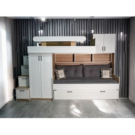 Resim Viola Komple Mdf Membran Dolaplı Yavrulu Ranza 190 x 90 