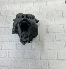 Resim Bfs Dekoratif Siyah Ayı Duvar Heykeli Asılabilir Hediyelik 25x19 Cm 