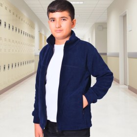 Resim Yakamor Yakamor kışlık Kalın Lacivert Erkek Çocuk Polar Montu 