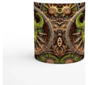 Resim Boğa Burcu Baskılı Kahve Kupası - Zamanın Çarkları Astroloji Mekanizması Vs4 