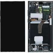 Resim Te Samsung Uyumlu S22 Ultra S908 Uyumlu Çıtalı Lcd Ekran Yeşil 