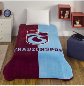 Resim Lisanslı Trabzonspor Parçalı Tek Kişilik Battaniye 000000001500222958 Çok Renkli 
