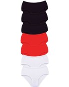 Resim 7 Adet Tutku Kadın Yüksek Bel Bato Kalın Lastik Külot S13 Altın - Lacivert 