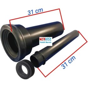 Resim Uzun Tip Gömme Rezervuar Klozet Arası Atık Su Temiz Su Bağlantı Boruları Kada Seti 