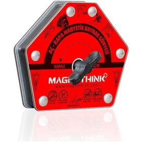 Resim Magnethink Aç Kapa Çok Açılı Manyetik Kaynak Gönyesi - Kırmızı 