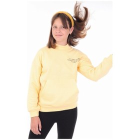 Resim Toontoy Kids Toontoy Kız Çocuk Baskılı Sweatshirt Sarı 