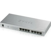 Resim Zyxel 8 Port Gigabit Unmanaged Switch | 8x PoE+ | 60 Watt [GS1008HP] 