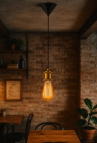 Resim Eslight Bronz Duy Sarkıt Avize E27 Metal Bronz Duy Takımı 