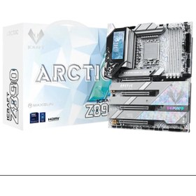 Resim MAXSUN mxn-59 İCraft Z890 ARCTIC WIFI LGA1851 DDR5 8800 Mhz M.2 HDMI ATX Intel Anakart Beyaz 