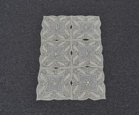 Resim El İşi Otantik İnce Kum Boncuklu Sehpa Fiskos Masa Örtüsü 5971 