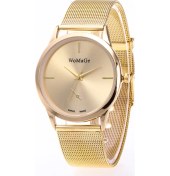 Resim Lemestar Unisex Moda Saatleri - Altın Renkli Alloy Ağı Kordonlu Kol Saati, Dayanıklı Ve Şık Tasarım, Her Zaman Elinizin Ucunda Çok Renkli 