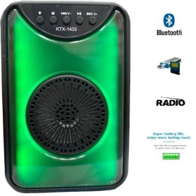 Resim Polygold KTX1433 Rgb Işıklı Radyolu 4'' Bluetooth Hoparlör 