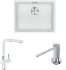 Resim Franke Mrg 210/110-52 Bianco Eviye+Active Plus Doccia Armatür&Sab 
