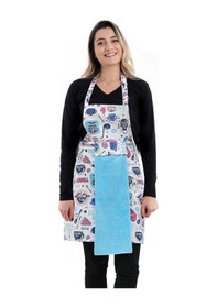 Resim Tulipa Havlulu Mutfak Önlüğü Önlük Modelleri Turkuaz 