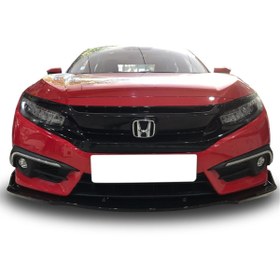 Resim ps dizayn Honda Civic Fc5 Sedan (2015-2018) Uyumlu Sonrası Ön Lip (plastik) 