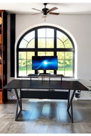 Resim Michael Brean Özel Tasarım Oyuncu Masası 160 Cm Bardaklık Ve Kulaklık Tutucu Hediye 