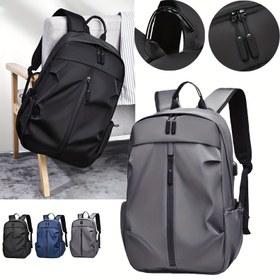 Resim Siyah ve Gri Renkli Yumuşak Kabuklu, Dayanıklı Naylon, Çoklu Bölümler ve Cep, Seyahat ve Okul Kullanımı İçin İdeal, Seyahat Sırt Çantası | Minimalist Sırt Çantası | Dayanıklı Sırt Çantası 