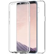 Resim Samsung Galaxy S8 Plus Kılıf 6 Tarafı Tam Full Koruma 360 Clear Soft Şeffaf Microsonic