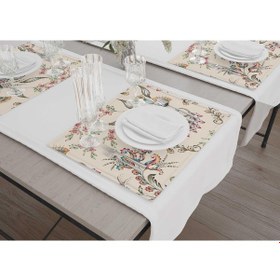 Resim The Mia Flower- 2 Amerikan Servis 6 Lı Set - 50 x 35 Cm Çok Renkli 