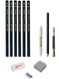 Resim GLANCE Tombow Monor Dereceli Kalemi 12 Parça Çizim Eskiz Seti 
