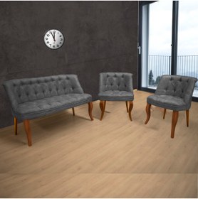 Resim Armens Çay Seti Koltuk Takımı, 2+1+1 Kahve Ayak klsz-cyst-khv-001 