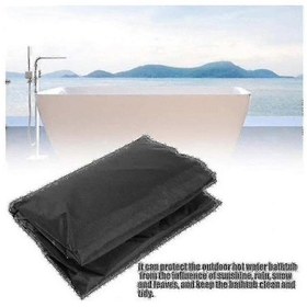 Resim Kare Jakuzi İçin Spa Örtüsü, Su Geçirmez Polyester Dış Mekan Kullanımı 231 X 231 X 30 Cm 
