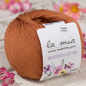 Resim La Mia Mercerized Cotton Açık Kahverengi El Örgü İpi - 211 - 33580 