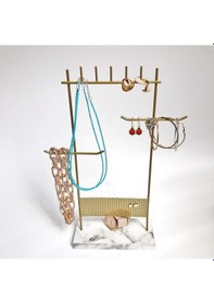 Resim Aleda Gold Beyaz Kapsamlı Takı Standı 